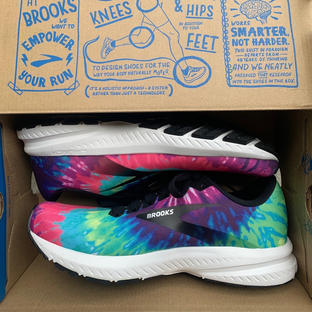 Brooks Womens Launch 7 Tie Dye Running Shoes 8.5